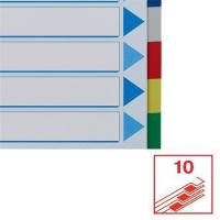 Barevné rozlišovače Esselte A4, plast, 10 dílů, mix barev (2)