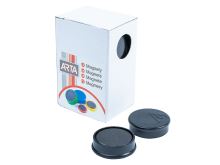 Magnety Arta průměr 25mm, černé, 10ks