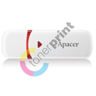 Apacer USB flash disk, USB 2.0, 64GB, AH333, bílý, AP64GAH333W-1, USB A, s krytkou