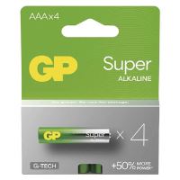 Mikrotužkové baterie GP Super AAA / LR03, alkalické 1,5 V, 4 ks (4)