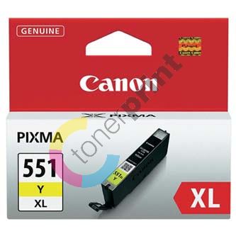 Inkoustová cartridge Canon CLI-551Y XL, iP7250, MG5450, MG6350, yellow, originál