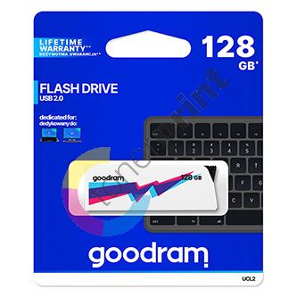 128GB Goodram UCL2, USB flash disk 2.0, bílá