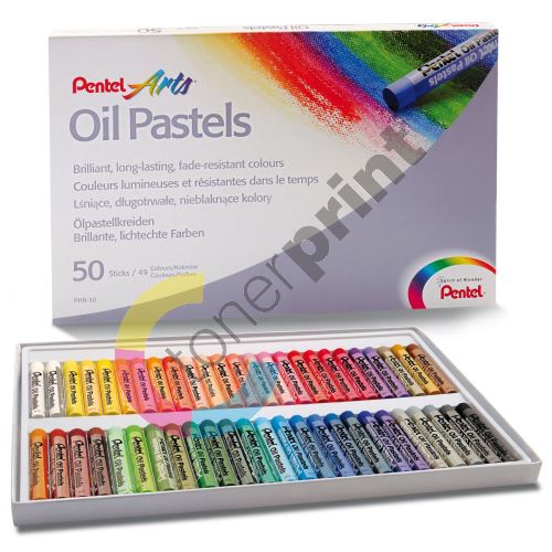 Pentel Oil Pastels PHN, olejové pastely, sada 50 barev 4