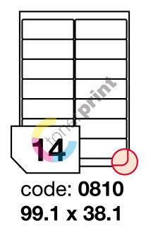 Samolepící etikety Rayfilm Office 99,1x38,1 mm 300 archů, inkjet, R0105.0810D 1
