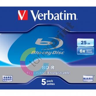 25GB Verbatim BD-R SL, jewel, 43715, 6x, 5-pack