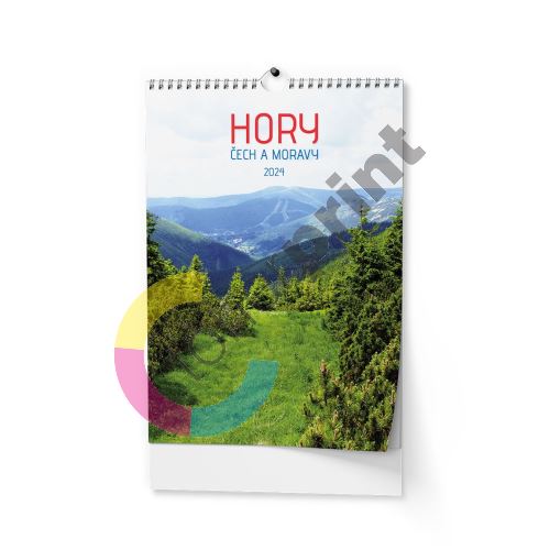 Nástěnný kalendář - Hory Čech a Moravy - A3 1