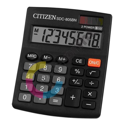 Kalkulačka Citizen SDC805BN, černá, stolní, osmimístná 1