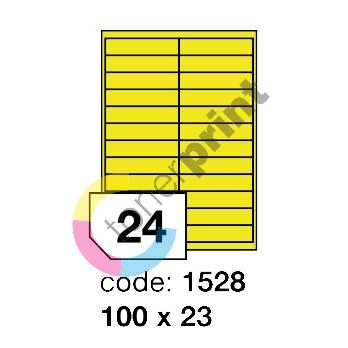 Samolepící etikety Rayfilm Office 100x23 mm 300 archů, matně žlutá, R0121.1528D 1