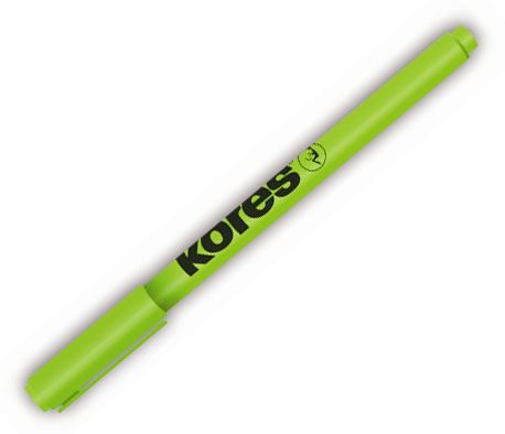 Zvýrazňovač Kores High Liner, zelený 1
