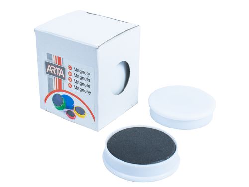Magnety Arta průměr 40mm, bílé, 4ks