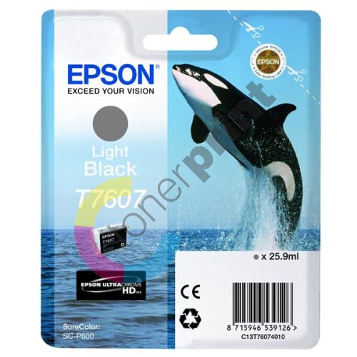 Cartridge Epson C13T76074010, light black, originál 1
