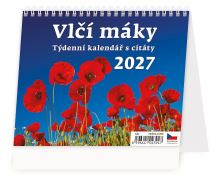 Stolní kalendář 2027 – Vlčí máky plánovací týdenní kalendář (3)