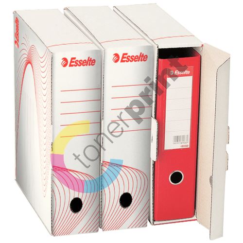 Archivační krabice na pořadač Standard, bílá, 97 mm, A4, recyklovaný karton, Esselte 1
