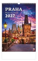 Nástěnný kalendář - Praha 2027 (kalendář na zeď Praha)