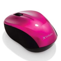 Verbatim myš bezdrátová 1 kolečko, USB, růžová, 1600dpi 5