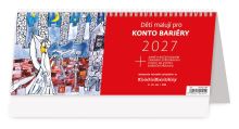 Stolní kalendář 2027 – Děti malují pro Konto Bariéry týdenní plánovací