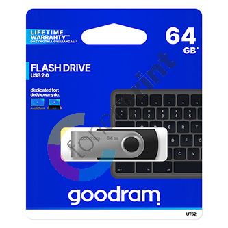 64GB Goodram UTS2, USB flash disk 2.0, černá