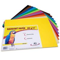 Náčrtkový papír barevný A3, 12 barev x 5 listů