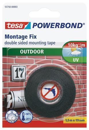 Oboustranná montážní páska Tesa Powerbond Outdoor 19 mm × 1,5 m – extra silná pro exteriér