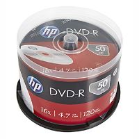 HP DVD-R 4,7 GB 16×, 120 min, 50 ks spindle – DME00025-3 (1)