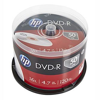 HP DVD-R 4,7 GB 16×, 120 min, 50 ks spindle – DME00025-3