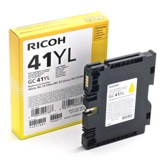 Gelová náplň Ricoh GC41YL, 405768, Aficio SG2100N, yellow, originál
