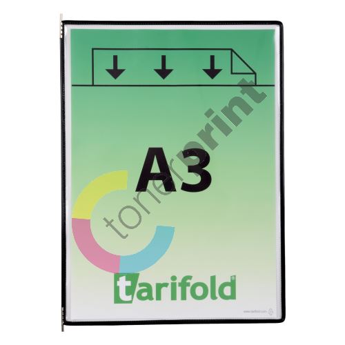 Tarifold závěsný rámeček s kapsou, A3, otevřený shora, černý, 10 ks 1