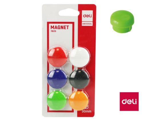 Magnet Deli 30mm 6ks E7825