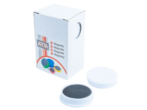 Magnety Arta průměr 30mm, bílé, 10ks