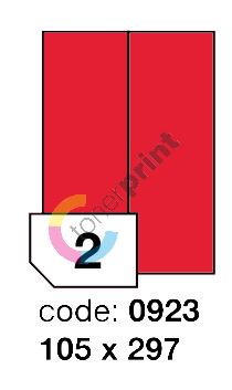 Samolepící etikety Rayfilm Office 105x297 mm 300 archů, fluo červená, R0132.0923D 1