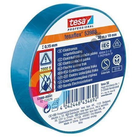 Izolační páska Professional, modrá, 19 mm x 20 m, Tesa 2