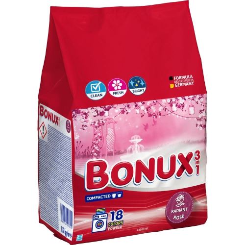 Prací prášek na univerzální Bonux Radiant Rose - 18 praní - 1,17 kg