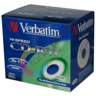 Verbatim CD-RW, DataLife PLUS, 700 MB, Scratch Resistant, jewel box, 43148, 8-12x, 10-pack