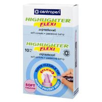 Zvýrazňovač Centropen 8542 Highlighter Flexi Soft, pastelově růžový (1)