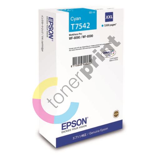 Cartridge Epson C13T754240, XXL, cyan, originál 1