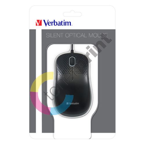 Myš Verbatim Silent Optical Mouse, optická, drátová USB, černá 1