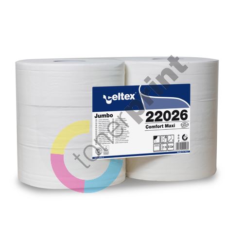Toaletní papír Celtex 22026 Jumbo Comfort Maxi 265, 2 vrstvy, bílá 1