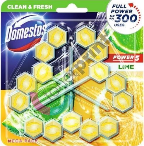 Domestos Power 5 Lime Wc tuhý blok 3 x 55 g