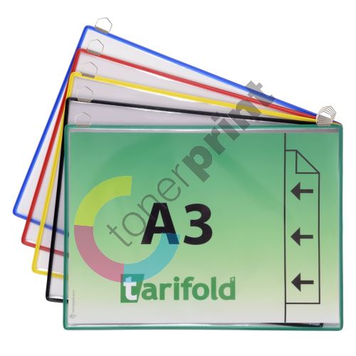Tarifold rámeček s kapsou a dvěma očky, A3, otevřený bokem, mix barev, 5 ks 1