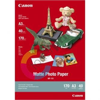 Canon Matte Photo Paper, foto papír, matný, MP-101 A3 typ bílý, A3, 170 g/m2, 40 ks, 7981A008, inkoustový