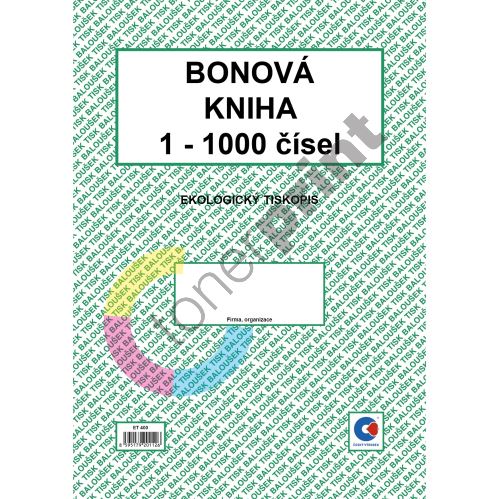 Bonová kniha A4 ET400 1