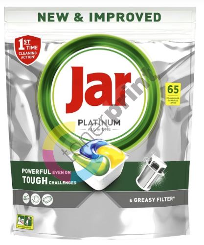 Jar Platinum All in One Lemon kapsle do myčky nádobí 65 kusů