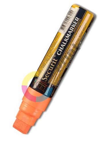 Silný křídový popisovač Securit, šířka hrotu 7-15 mm, oranžový 2