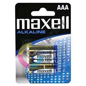 Baterie alkalická, LR-3, AAA, 1.5V, Maxell, blistr, 4-pack