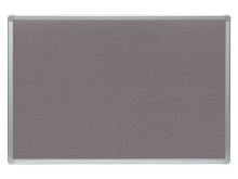 Filcová šedá tabule ARTA 120 × 90 cm – nástěnná prezentační tabule v hliníkovém rámu