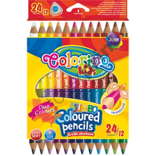 Colorino Jumbo pastelky trojhranné, oboustranné, 24 barev 1