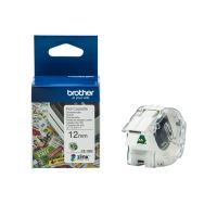 Papírová páska do štítkovače Brother 12mm x 5m, CZ1002, pro tiskárnu VC-500W, bílá
