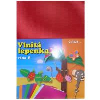 Lepenka E-Welle 34,5 x 24,5cm, 260g, rovná, červená, 10 listů