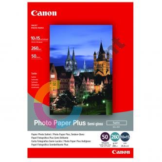 Canon Photo Paper Plus Semi-Glossy, foto papír, pololesklý, saténový typ bílý, 10x15cm, 4x