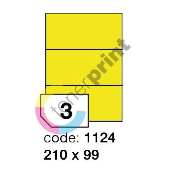Samolepící etikety Rayfilm Office 210x99 mm 300 archů, matně žlutá, R0121.1124D 1
